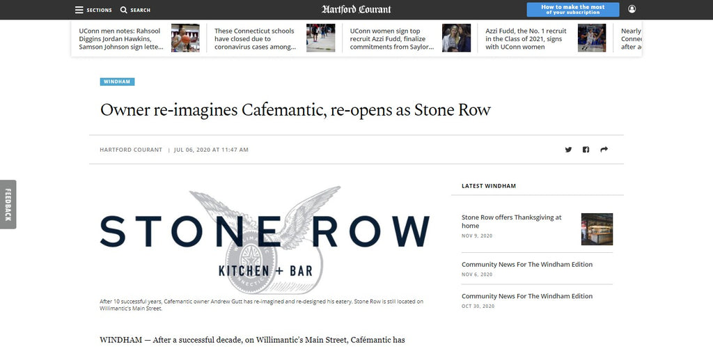 Owner re-imagines Cafemantic, re-opens as Stone Row